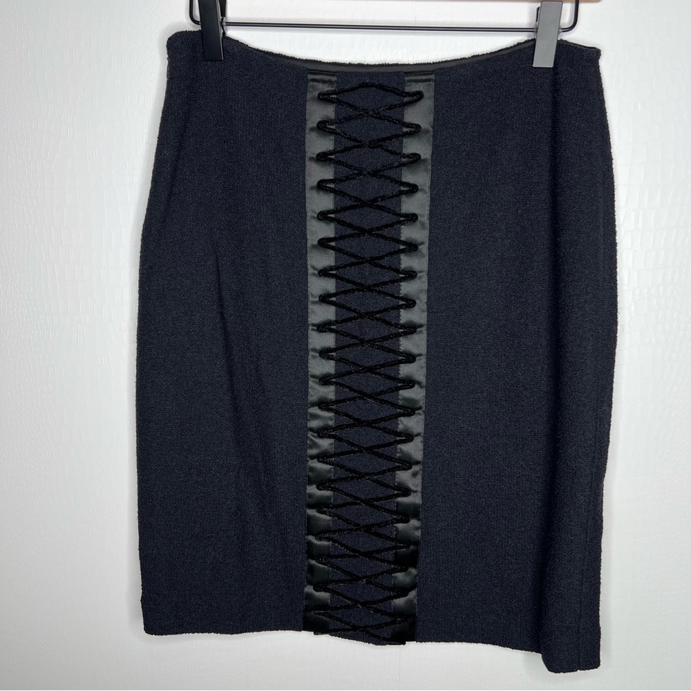 ST. JOHN COUTURE Navy Pencil Skirt